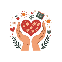 love symbols growth SVG PNG design with red and green floral elements