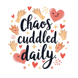 chaos love SVG PNG design with hand-drawn style, bold lettering