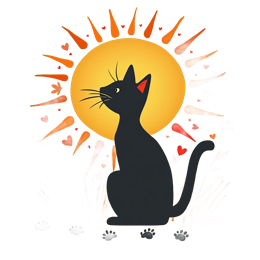 sunshine blackcat affection SVG PNG design
