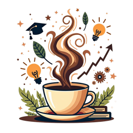 coffee inspiration growth SVG PNG design with green floral elements