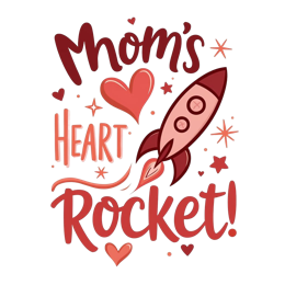 rocket love SVG PNG design with bold lettering