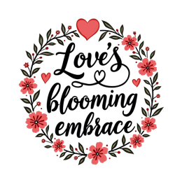 love flower roses SVG PNG design with bold lettering, white and pink floral elements