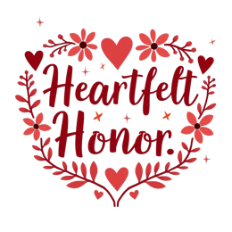 heartfelt honor SVG PNG design with bold lettering, white and pink floral elements, an uplifting message