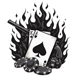 gambling fire cards SVG PNG design with clean design elements
