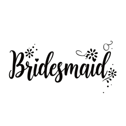 bridal lettering flowerdesign floral SVG PNG design with black and cream floral elements