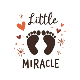 baby feet hearts SVG PNG design with bold lettering