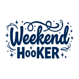 weekend hooker shirt SVG PNG design with bold lettering