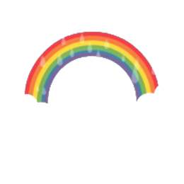 rainbow flowerfields SVG PNG design with white and red floral elements, an elegant visual style