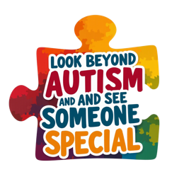 autism puzzle pieces SVG PNG design with bold lettering, an uplifting message