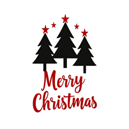 christmas trees stars SVG PNG design with bold lettering