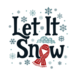 christmas snow SVG PNG design with bold lettering
