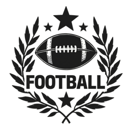 football stars SVG PNG design with bold lettering