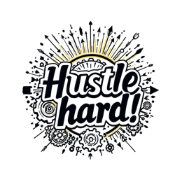 hustle motivation SVG PNG design with bold lettering