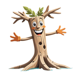 cartoon tree character SVG PNG design