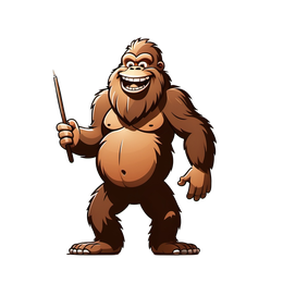 cartoon character sasquatch SVG PNG design