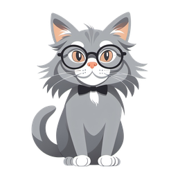 cartoon cat glasses SVG PNG design