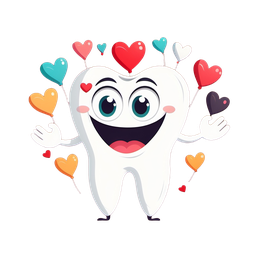 happy tooth hearts SVG PNG design