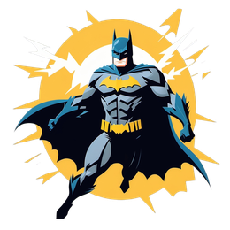 superhero batman SVG PNG design with clean design elements