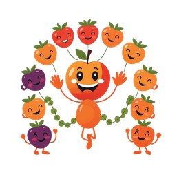 fruit juggler SVG PNG design