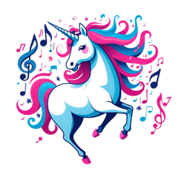 unicorn music SVG PNG design