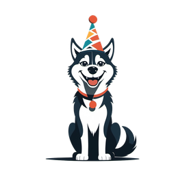 husky party shirt SVG PNG design