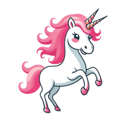 unicorn cartoon SVG PNG design