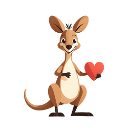 cartoon kangaroo SVG PNG design