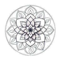 mandala flower SVG PNG design with floral elements