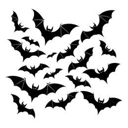 bats silhouettes SVG PNG design