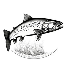 fish trout shirt SVG PNG design with clean design elements