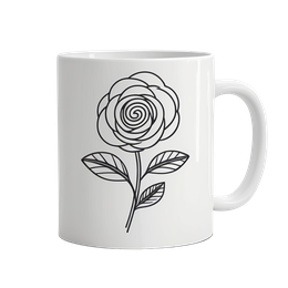 flower mug SVG PNG design with floral elements