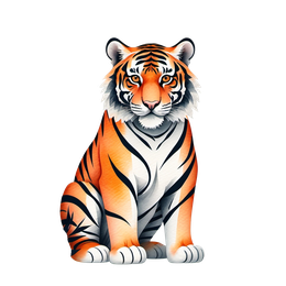 tiger floral SVG PNG design with clean design elements, floral elements