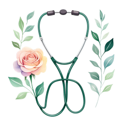 healthcare flower SVG PNG design with floral elements