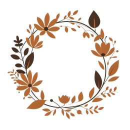 flower wreath SVG PNG design with floral elements