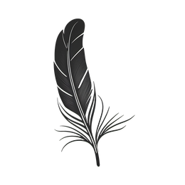 black feather SVG PNG design