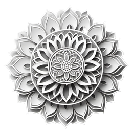 mandala floral SVG PNG design with floral elements
