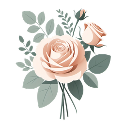 flower bouquet SVG PNG design with red floral elements