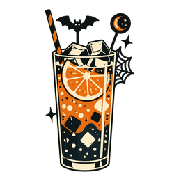Text-Free Halloween Beverage Illustration craft design preview
