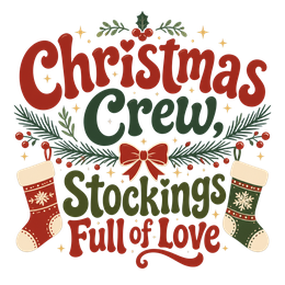 Personalized Christmas Crew Stocking Design craft design preview