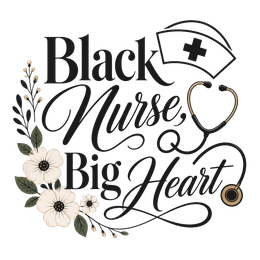 Black Nurse, Big Heart Tumbler Design craft design preview