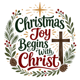 Christian Christmas Wreath with Faith Message craft design preview