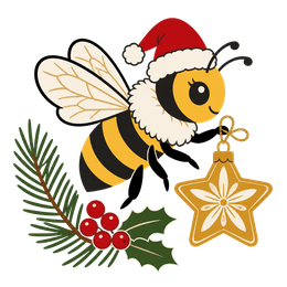 Text-Free Christmas Honeybee Craft Artwork craft design preview
