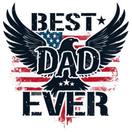 father's day best dad eagle SVG PNG design with bold lettering