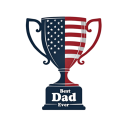 day best dad trophy SVG PNG design with bold lettering