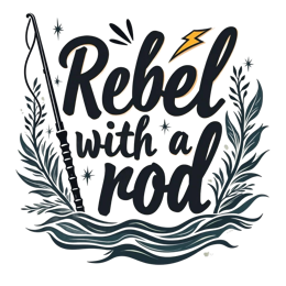 quote rebel with a rod SVG PNG design with hand-drawn style, bold lettering