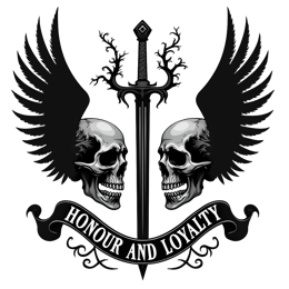 skulls sword SVG PNG design with bold lettering
