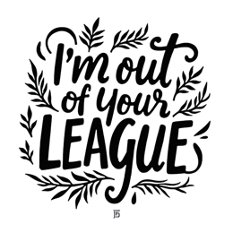 quotes league SVG PNG design with bold lettering, black and white floral elements