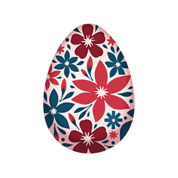 easter flower SVG PNG design with pink and red floral elements