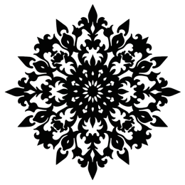 pattern black floral SVG PNG design with clean design elements, black floral elements