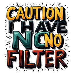 quotes no filter SVG PNG design with bold lettering